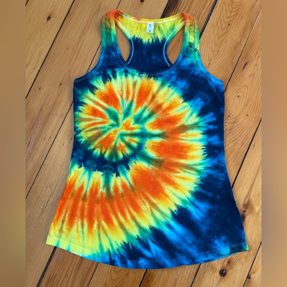 One of a Kind Tie-Dye Women's Racerback Tank Small